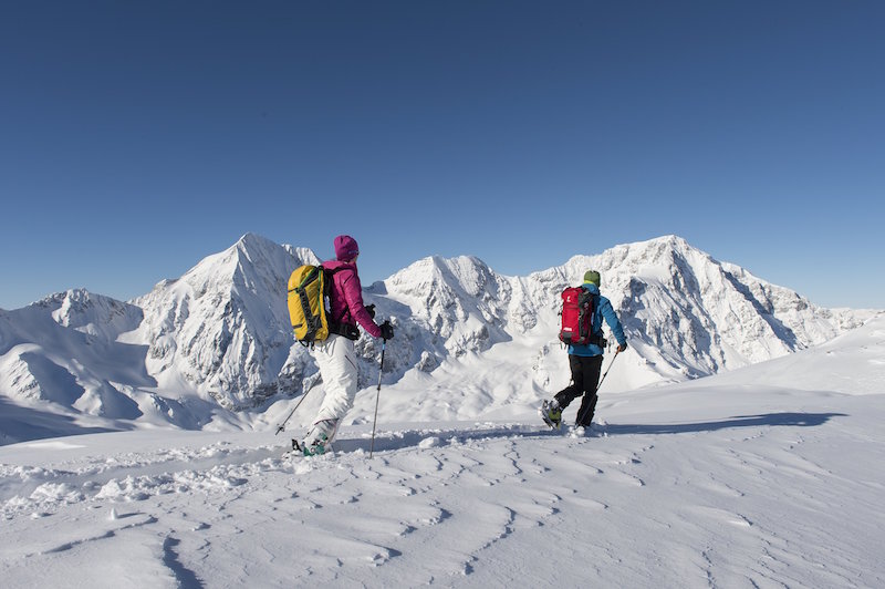 Für die Skitour auf die 3.376 Meter hohe Suldenspitze im Vinschgau sind viel Erfahrung und Gletscherausrüstung erforderlich; Foto: Vinschgau Marketing/Thomas Grüner